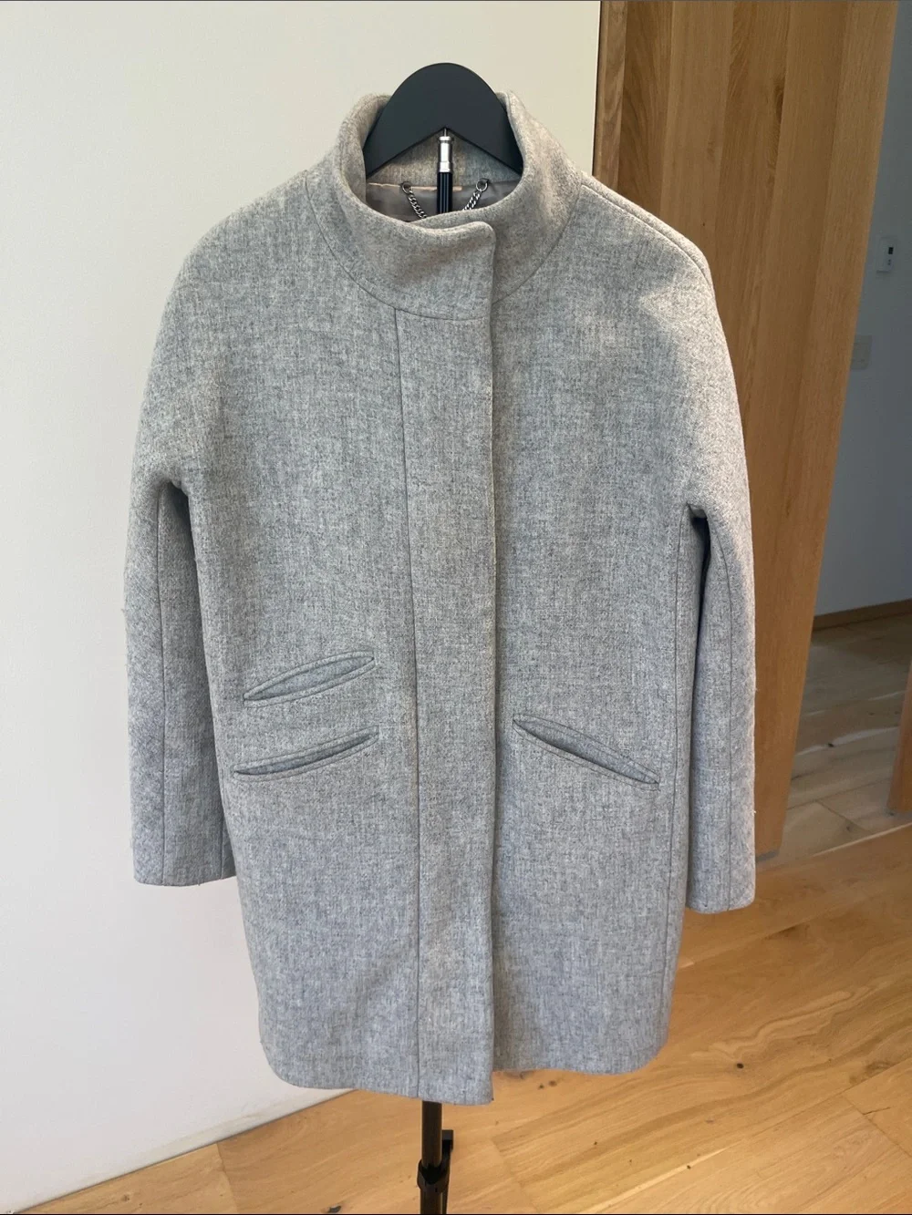 J. Crew Light Gray Wool Cocoon Coat - Picture 3 of 5